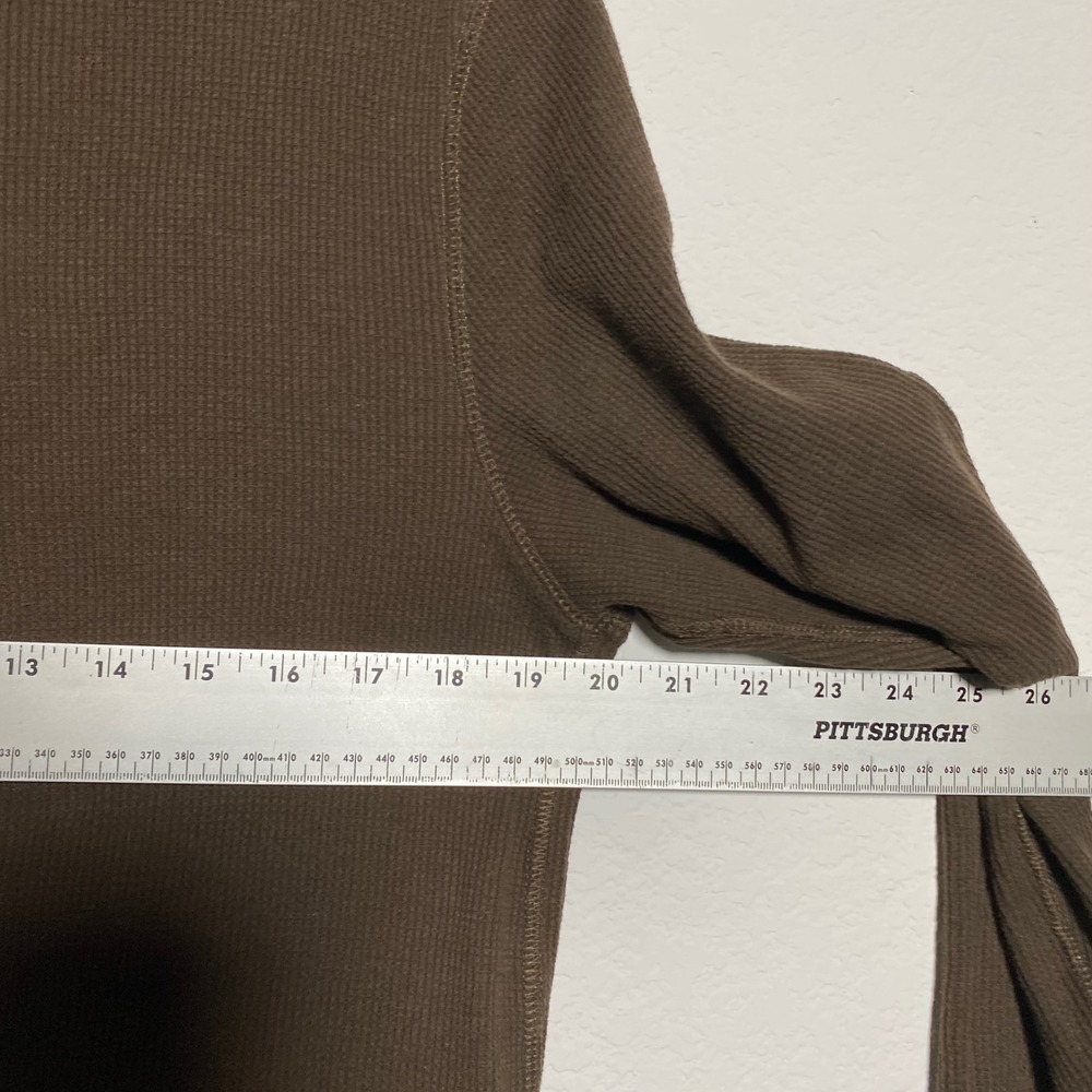 Gap Brown Long Sleeve Thermal Shirt Mens Large Minimalist Casual‎ Normcore Comfy - Picture 4 of 7